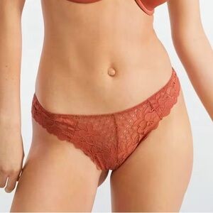 🆕 Bare Necessities The Essential Lace Thong Panty Underwear Cinnamon Large